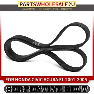 38.78in Serpentine Belt Multi Rib for Honda Civic Acura 2001 2002 2003 2004 2005 - Image 1 of 4
