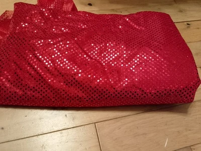 Sparkling  Fabric Red over  3 meters  Dressmaking Craft  - Image 1 of 4