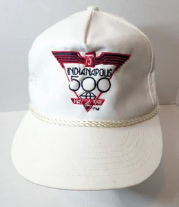 Vintage 1991 Indianapolis Indy 500 Snapback Hat Cap White Rope Players - Bild 1 von 11