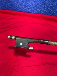 Vintage Violin Bow Octagonal Wood Frog Inlay 4/4 Full Size Repair or Restore - Picture 1 of 14