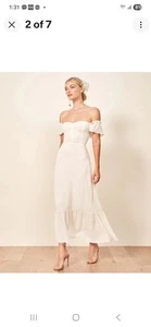 BRAND NEW Reformation Butterfly Dress Size 6 NWT Wedding Prom Bridesmaid Ivory - Picture 1 of 5