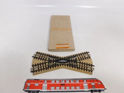 Märklin H0 00 AC 3600 K Crossing M Track Full Profile Very Good+ Box #EC329-0, 5 - Image 1 of 3