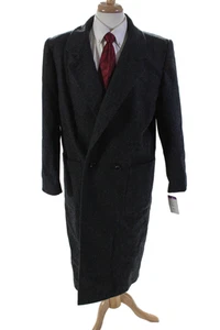 Braetan Mens Button Down Double Breasted Long Sleeves Coat Gray Wool Size 14 - Picture 1 of 7