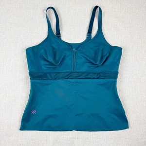 Camiseta sin mangas Ruby Ribbon Reina Cami talla 40 azul verdoso ajustada modeladora 1812 - Imagen 1 de 11