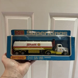 Matchbox SuperKings Shell K-16 Petrol Tanker Lorry Ford Boxed Tankwagen - Picture 1 of 10