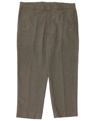 FARAH Womens Straight Chino Trousers W40 L29 Green Check Polyester BR10 - Image 1 of 3