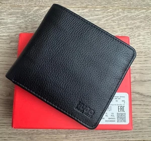 New  Hugo Boss Black Leather Credit Cardholder Wallet - Picture 1 of 11