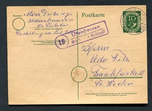 Germania - BRD: 10 Pfennig stazionari del 1951 - spediti nel 1953 - usati - Foto 1 di 2