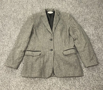 Pendleton Blazer Womens 6 Gray Herringbone Wool Jacket Classic Lined Career - Image 1 of 4