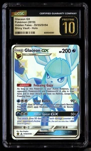 CGC 10 PRISTINE Glaceon GX SV55/SV94 Hidden Fates Full Art 2019 Shiny Vault - Picture 1 of 2