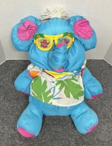 Puff A Lump Elefant Fisher Price Aloha Tropical Blue Hawaiihemd Plüsch 1987 - Bild 1 von 7