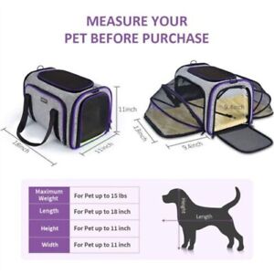 Pet Travel Bag Safe Airline Approved Expandable Foldable Soft-Sided Dog Carrier