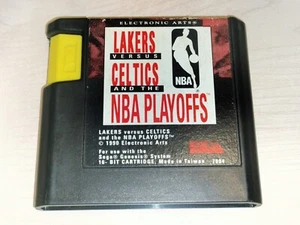 Cartucho de juego original de baloncesto Lakers vs. Celtics NBA Playoffs Sega Genesis - Imagen 1 de 2