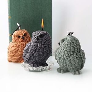 Bird Candle Molds Silicone 3D Owl Candle Making Supplies Craft Art DIY Wax Soap