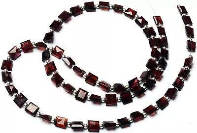 Natural Gem Mozambique Garnet 5 to 6 mm Faceted Baguette Beads 17.5" Strand - Image 1 of 4