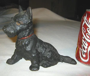 ANTIQUE HUBLEY USA SOLID CAST IRON ORIG SCOTTISH TERRIER DOG ART STATUE DOORSTOP - Picture 1 of 6