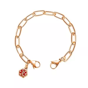 Medical ID Stainless Rose Gold Link Interchangeable Strand With Medical Charm - Picture 1 of 1
