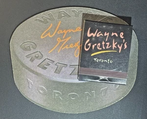 WAYNE GRETZKY'S Restaurant Toronto Official Coaster & Matchbook circa 1990's - Foto 1 di 5