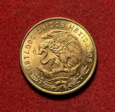 墨西哥 1964 年 20 Centavos UNC 青铜硬币 KM#440 T5283a — 第 1/2 张图片
