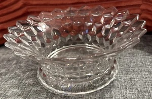 Vintage Fostoria American 9" Clear Cubist Centerpiece bowl #2056 - Picture 1 of 7