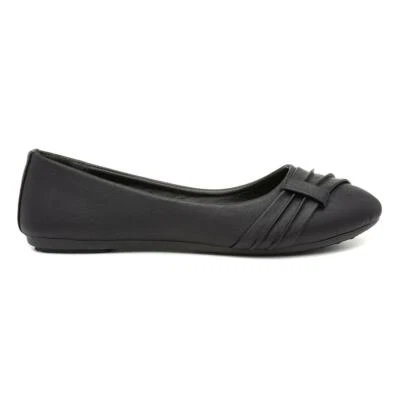 Lilley Womens Shoes Black Adults Ladies Ballerina School Slip On Workwear SIZE