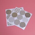 108Pcs 9 Patterns Envelope Seals Gold Gift Boxes Stickers Circle Stickers