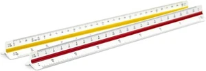 Regla escala triangular métrica Liquidraw 30 cm, arquitectónica - Imagen 1 de 2