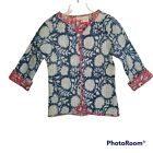 Holicow Botique Girls 5/6 Blue Floral Quilted Jacket 2721