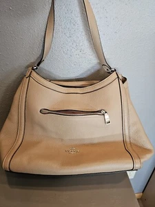 COACH Pebble Leather KRISTY Shoulder Bag ~ Taupe Beige, C6231 EXCELLENT  - Picture 1 of 12