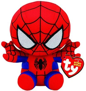 Ty Beanie Rojo Spiderman Superhéroe Relleno Peluche Colorido Suave Niños Juguete 6" 15 cm - Imagen 1 de 2