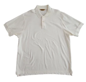 Gold Label Roundtree & Yorke Men's XL Cream Polo Shirt Classic Golf EUC Dadcore - Picture 1 of 11