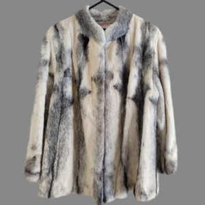 Cross Mink Fur Vintage Coat Jacket Cropped Sleeve Size S-M - Picture 1 of 6