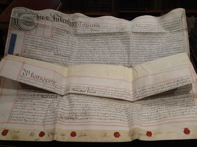 (B2) 1727 Vellum indenture Shabbington Shobbington Bucks The Farm , Sir John - Image 1 of 4