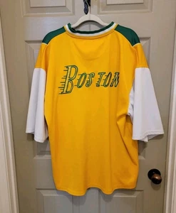 Vintage Boston Celtics Sport 4 Herren Trikot Warm Up Knopfleiste NBA XL -lesen - Bild 1 von 19