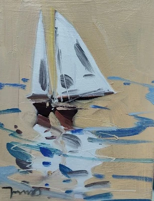 José Trujillo Bellas Artes IMPRESIÓN 16x20" Coleccionable Artista Veleros Vela Foto 1 de 4