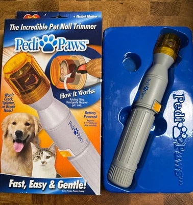 Pedi Paws The Incredible Pet Nail Trimmer Battery Operated Working!!! W/Box - Image 1 of 4