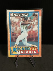 1990 Topps Record Breaker Rickey Henderson Oakland Athletics Athletics #7