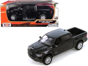 2019 RAM 1500 Laramie Crew Cab Pickup Truck Black 1/24 Diecast Model Car by Moto - Picture 1 of 1