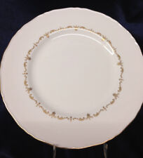 ROYAL WORCESTER GOLD CHANTILLY DINNER PLATE 10 3/4" GOLD SCROLL & FLORAL VERGE