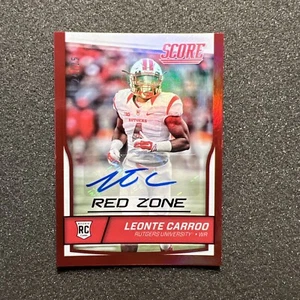2016 Score LEONTE CARROO #369 Gold Zone 24/25 RC AUTO - MIAMI DOLPHINS - B - Picture 1 of 4