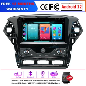 Android 12 Car HeadUnit GPS Radio Sat Navi DAB DVR For Ford Mondeo MK4 2011-2013 - Picture 1 of 22