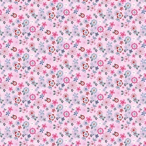 Michael Miller Fabrics~Doll Festival~Festive Flowers~Pink~BTY, CX10879 Floral - Picture 1 of 1