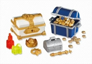 Playmobil 6216 Treasure Chests with Jewels and Golden Coins Gold Blue ADD-ON - Picture 1 of 1