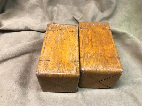 2 - 1889 Antique Singer Sewing Machine Folding Wood Puzzle Box w/ Attachments Cover