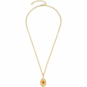 Leonardo Jewels Necklace Rubi Chain Stainless Steel IP Gold Glass - Picture 1 of 5