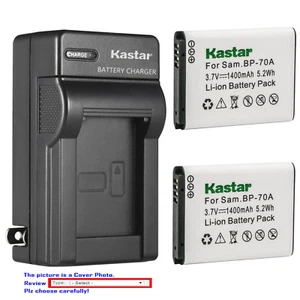 Kastar Battery Wall Charger for Samsung Genuine BP-70A BP70A battery and charger - Picture 1 of 11