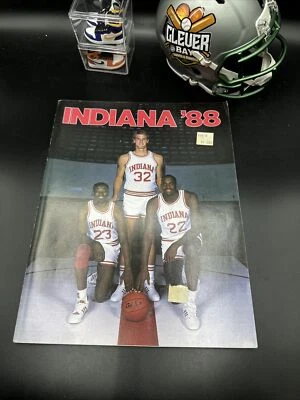 1988 Indiana University Basketball Media Guide Program Hoosiers (CB) - Image 1 of 2