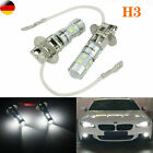 Produktbild - 2stk H3 10LED Auto-Scheinwerfer Lampe Birne Weiß 6000K 12V Nebelscheinwerfers DE