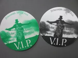 Ritchie Blackmore's Rainbow satin backstage passes TWO Stranger In Us All VIP ! - Picture 1 of 1