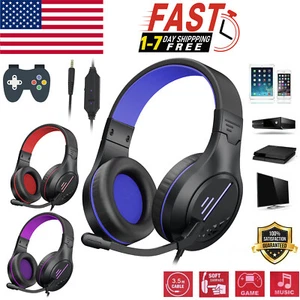 Hi-Fi Gaming Headset with Noise-Cancelling Mic Durable Lightweight for PS5/4 PC - Picture 1 of 6